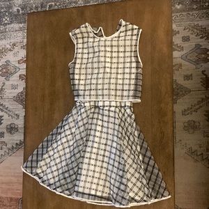 Black and White Checked Mod Style Dress